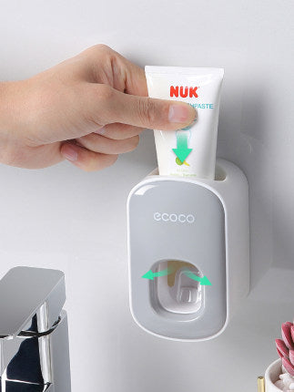 Wall Mounted Automatic Toothpaste Holder & Dispenser Set