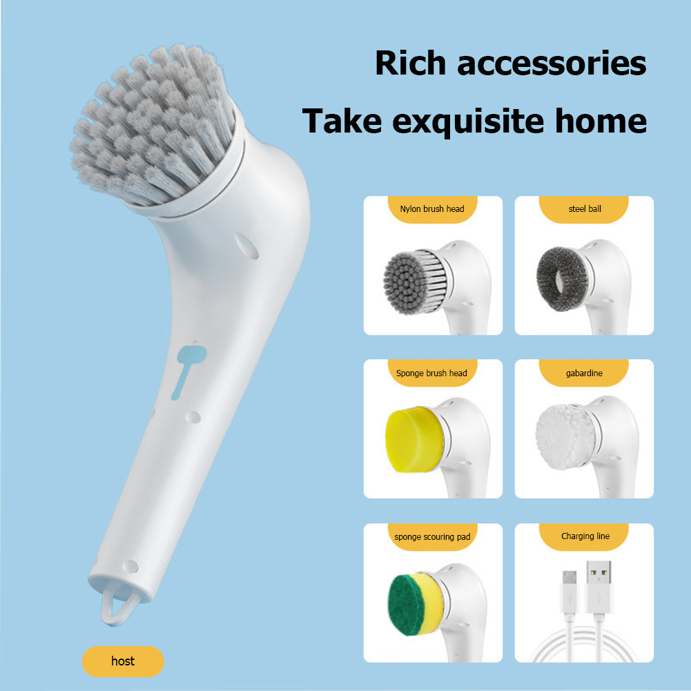 5-in-1 Electric Multi-Purpose Handheld Cleaning Brush Set