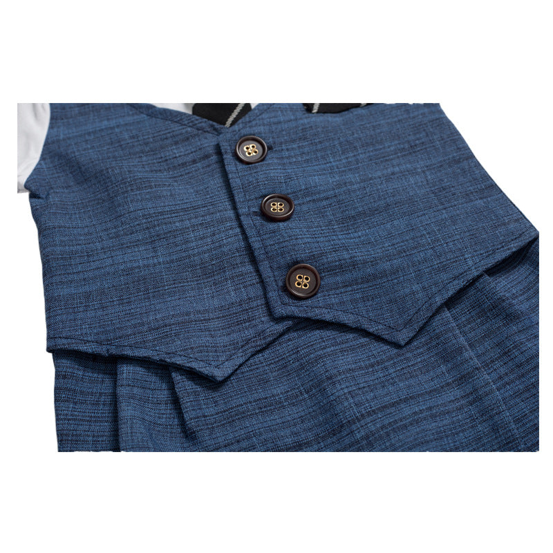 Elegant Summer Baby Boy Jumpsuit: Dress Like a Gentleman