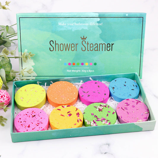 Shower Steamer Aromatherapy Set - Essential Oil Infused, Flower-Shaped Bath Bombs