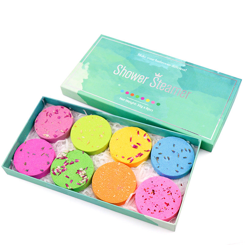 Shower Steamer Aromatherapy Set - Essential Oil Infused, Flower-Shaped Bath Bombs