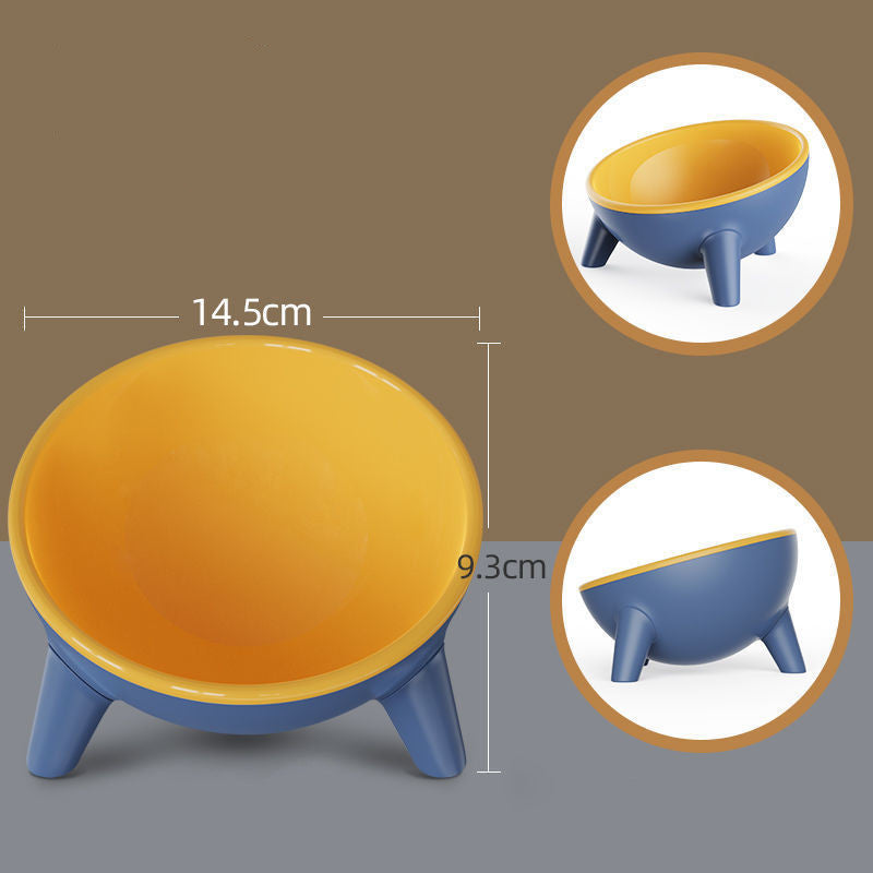 "Healthy Pet Feeding: 15° Tilted, Durable Cat Bowl