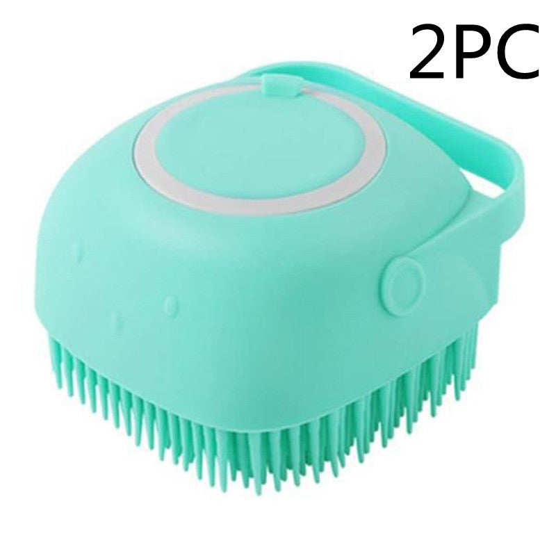 Gentle Silicone Pet Bath & Massage Glove - Innovative Shampoo Dispensing Brush for Dogs and Cats