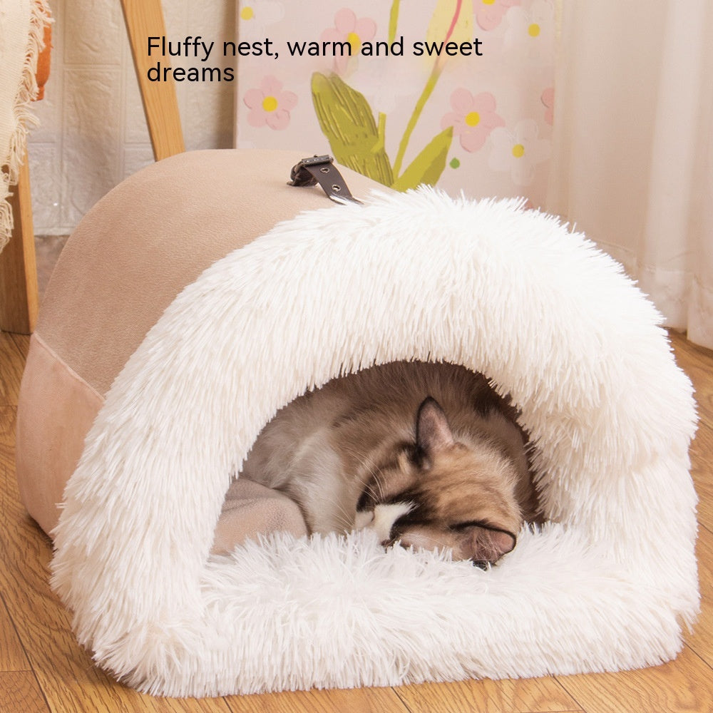 Elegant Splice Portable Pet Nest – Cozy Autumn and Winter Haven for Cats and Dogs