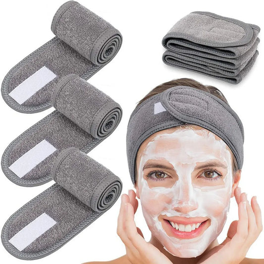 Soft SPA Facial Headband for Makeup & Face Washing - Adjustable & Comfortable