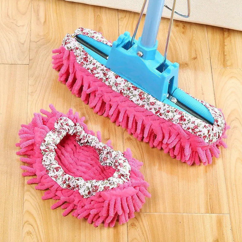 Lazy Mopping Slippers: 2pc Microfiber Dust Cleaning Shoes