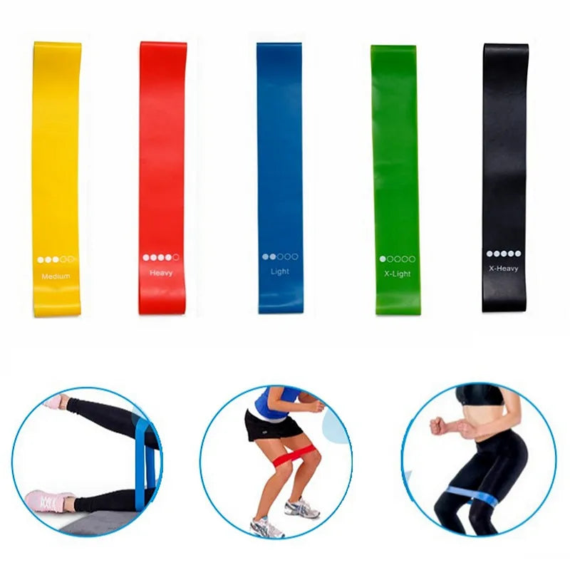 5Pc Yoga Resistance Band Set - Enhance Your Pilates & Fitness Routine