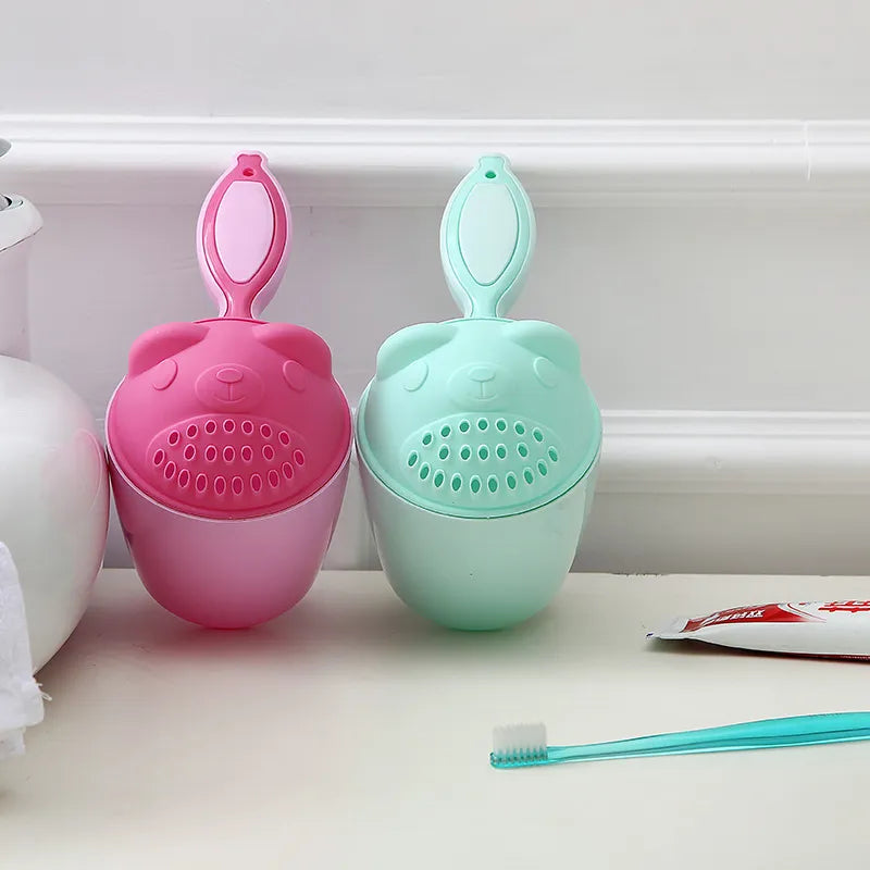 Adorable Bear Baby Shower Cap & Bath Tools Set for Toddlers