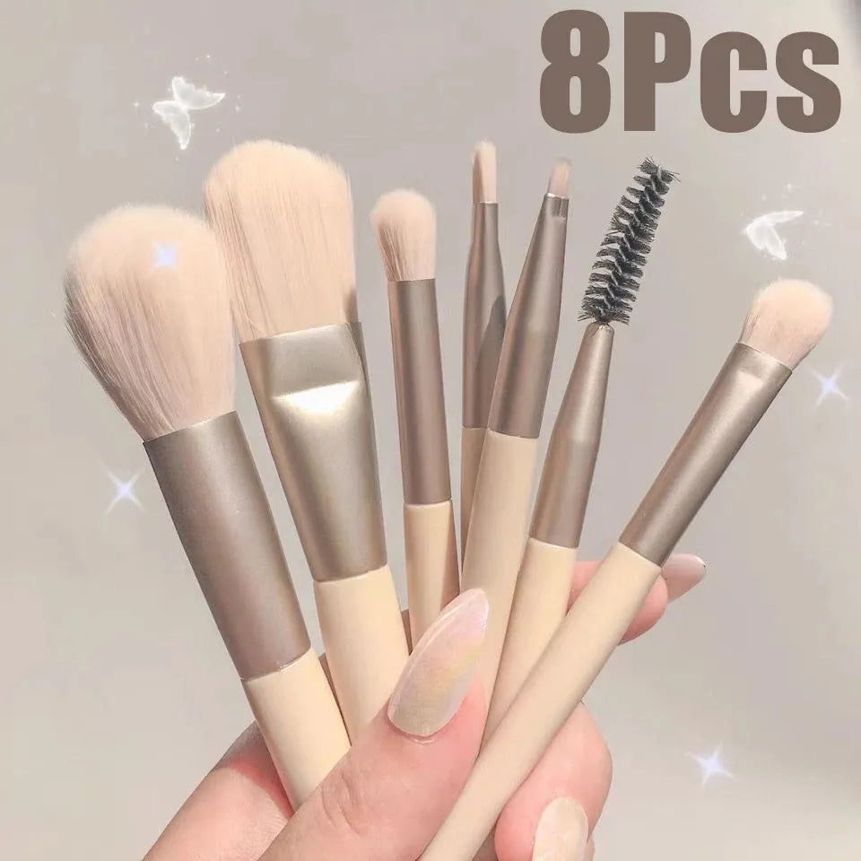 8Pc Makeup Brush Set: Essential Beauty Tools