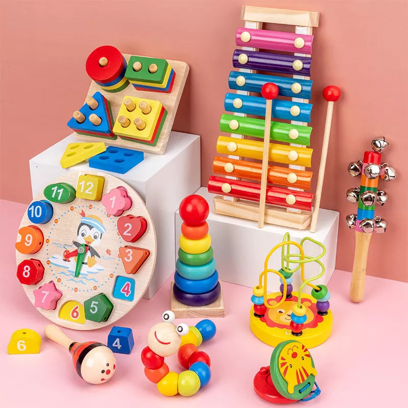 3D Wooden Puzzles for Toddlers - Montessori Early Learning Toy