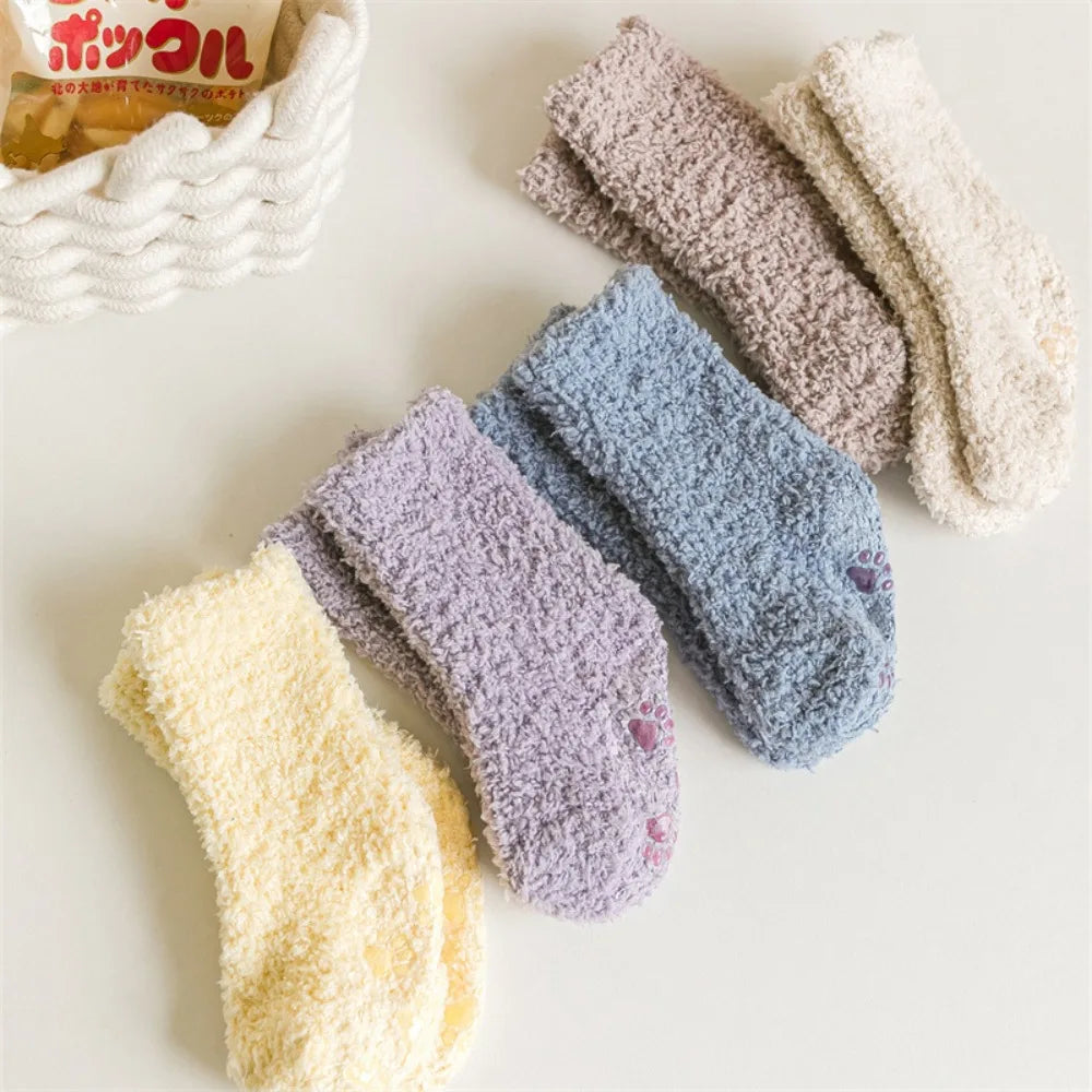 Coral Fleece Non-Slip Plush Baby Socks