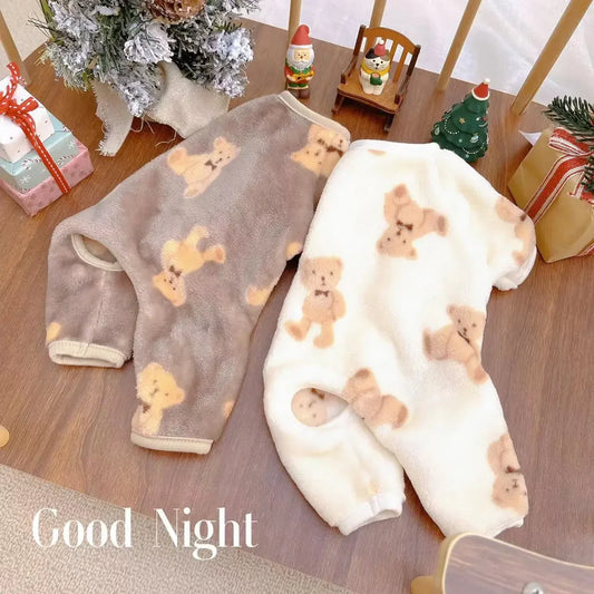 Snuggle Up in Pet Plush Jumpsuits - Autumn & Winter Chic