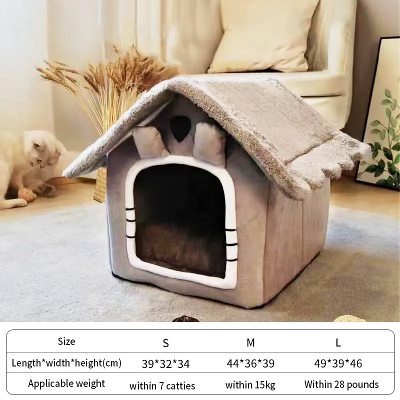 Comfy Foldable Pet Bed: Perfect for Cats & Dogs