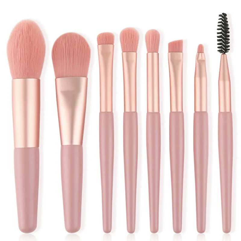 8Pc Makeup Brush Set: Essential Beauty Tools