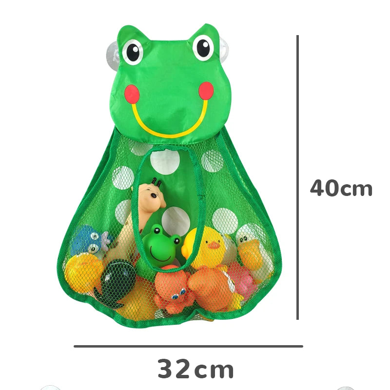 Duck & Frog Bath Toy Storage Bag - Cute, Durable & Organizing