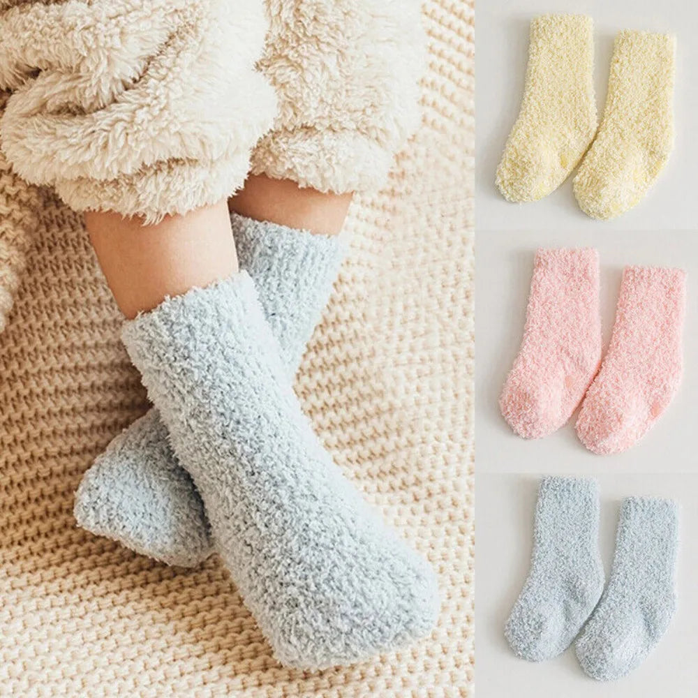 Coral Fleece Non-Slip Plush Baby Socks