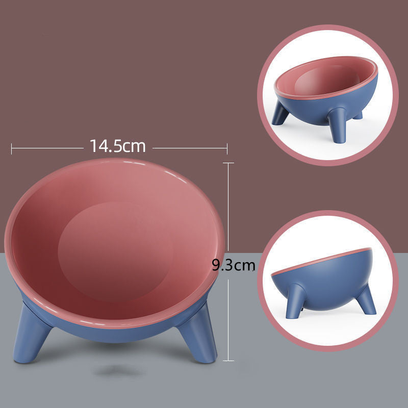 "Healthy Pet Feeding: 15° Tilted, Durable Cat Bowl