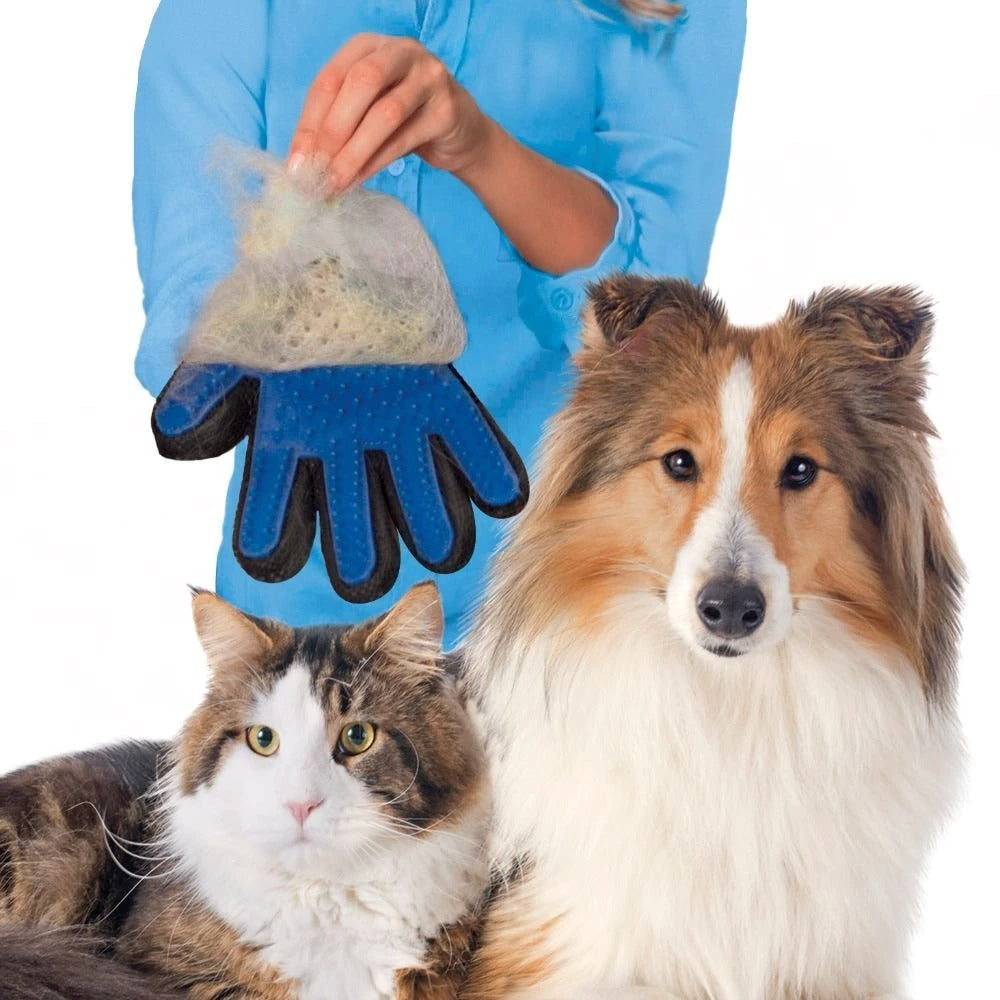 Multi-Function Cat & Dog Grooming Glove – Pet Hair Deshedding & Massage Tool