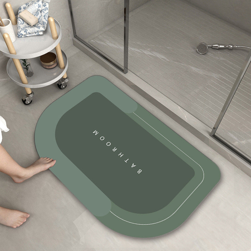 Ultra-Absorbent Quick-Dry Floor Mat for Bathroom – Modern, Natural Rubber, Non-Slip in Various Colors & Shapes